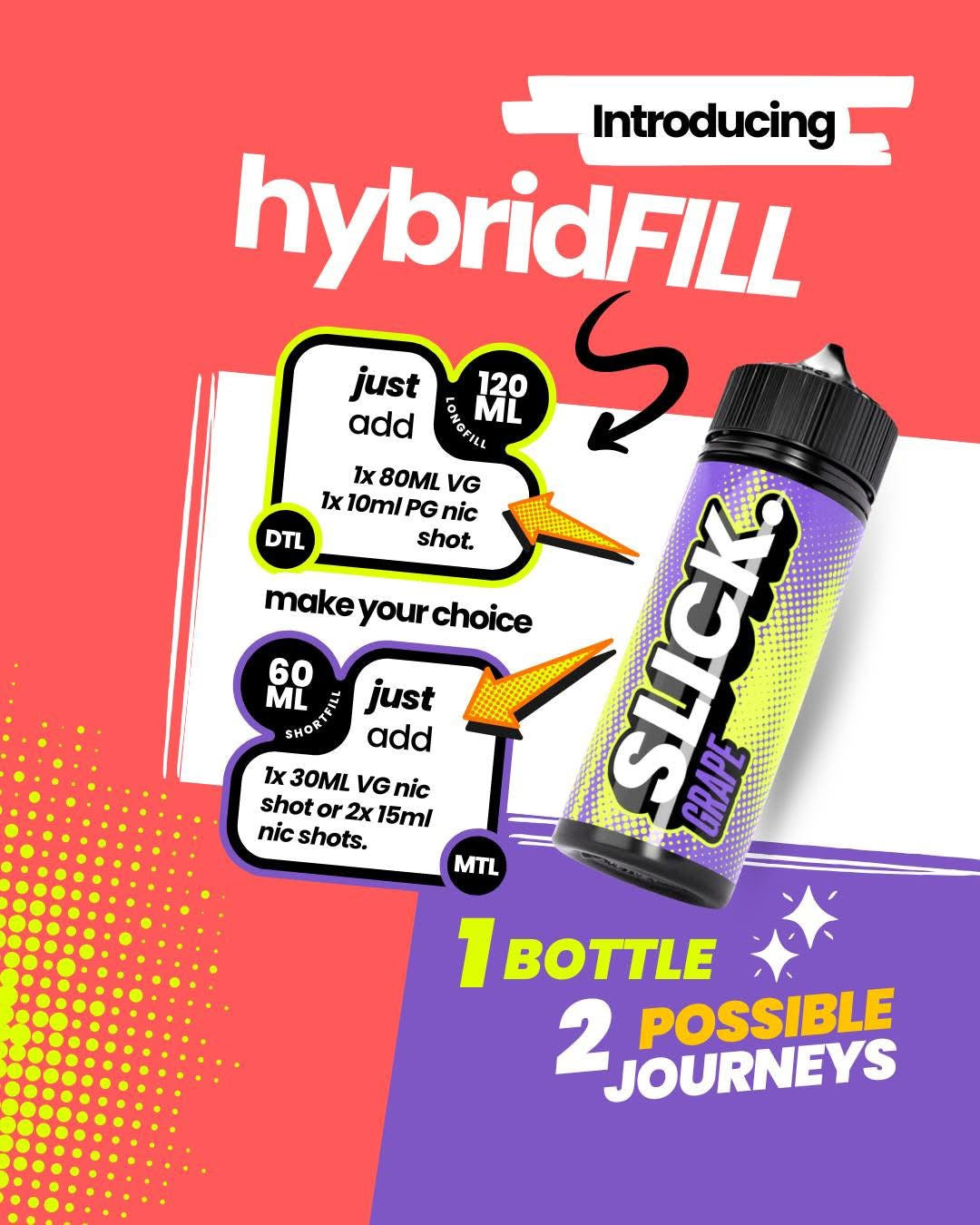 NCV - Slick Hybrid Longfill 120ml Each