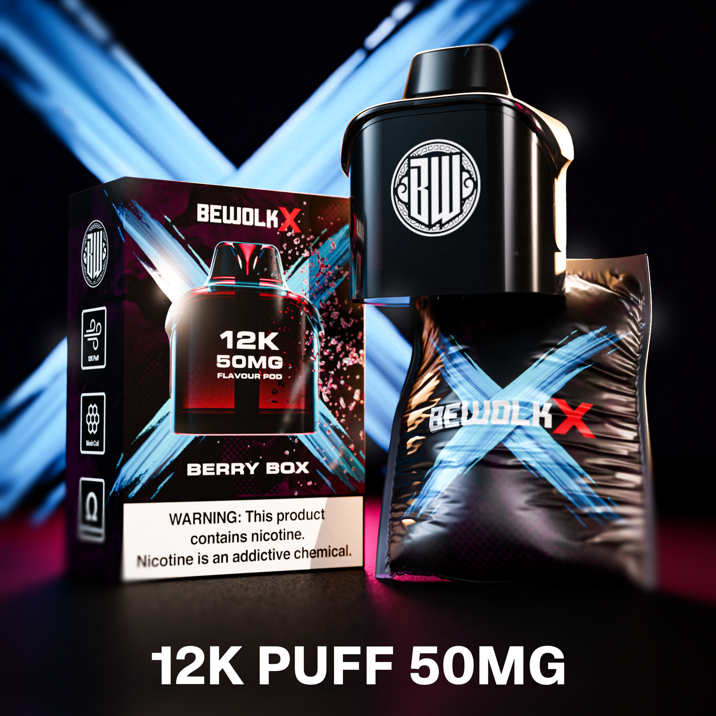 Bewolk - 12k Flavour Pod - Disposable