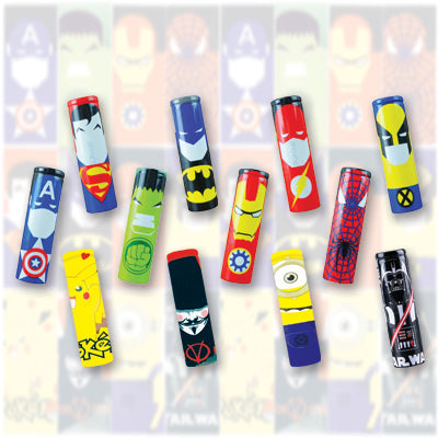 Battery Wrap - Superhero 18650 Each