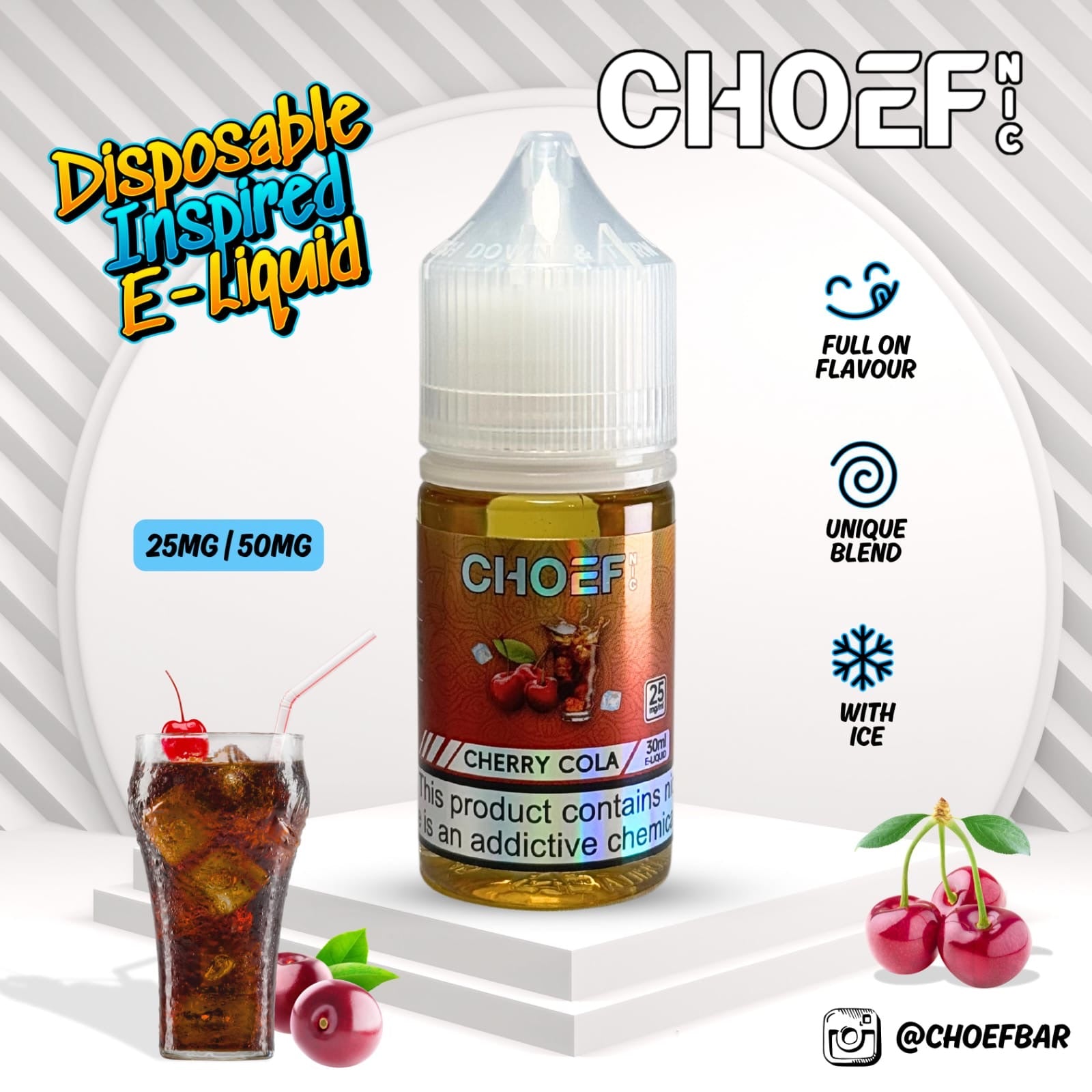 Choef Nic - Cherry Cola Salts 30ml – Maf Clouds