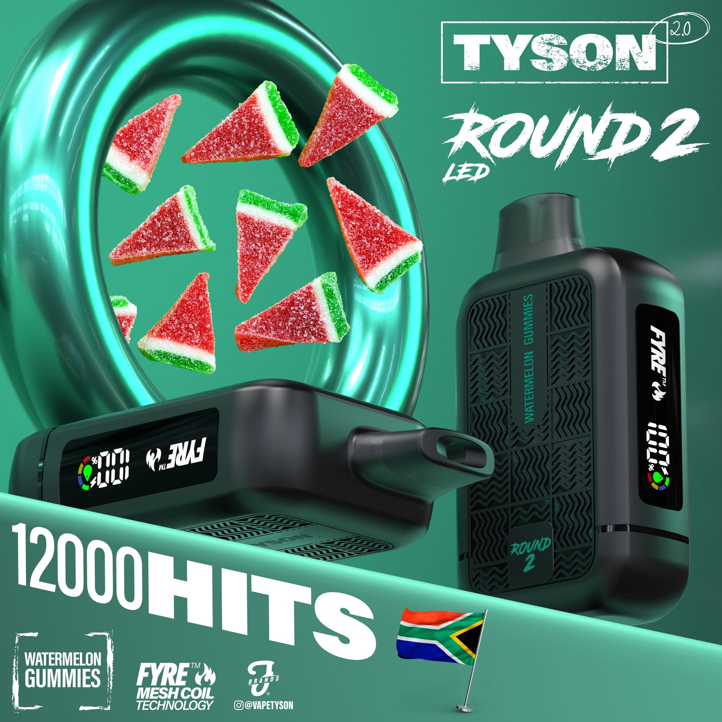 Tyson 2.0 - Round 2 12k Disposable 5% Each