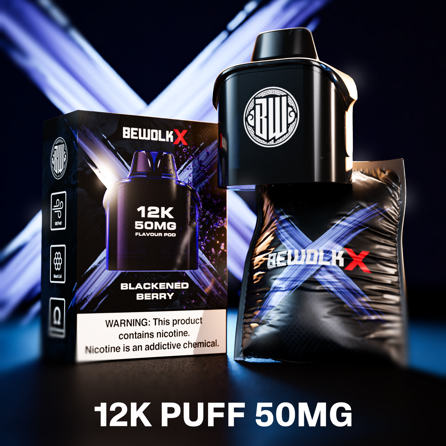Bewolk - 12k Flavour Pod - Disposable