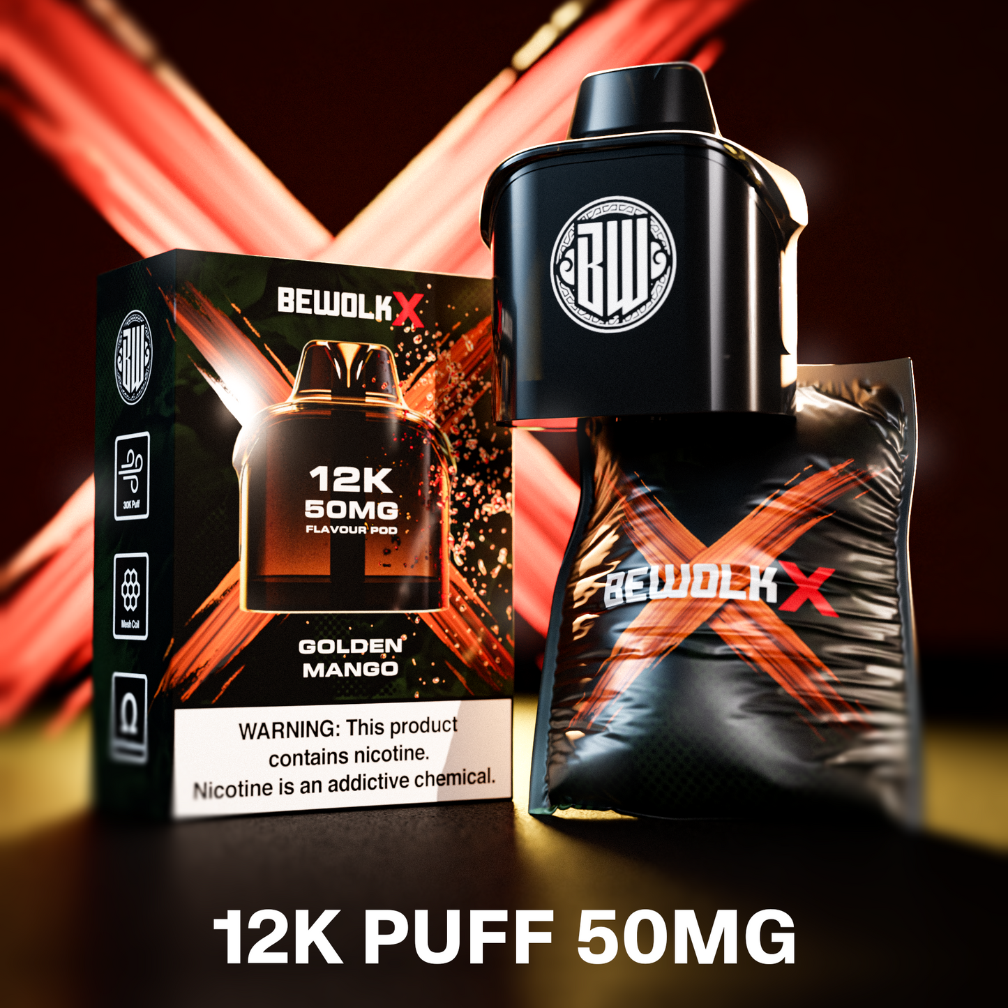 Bewolk - 12k Flavour Pod - Disposable
