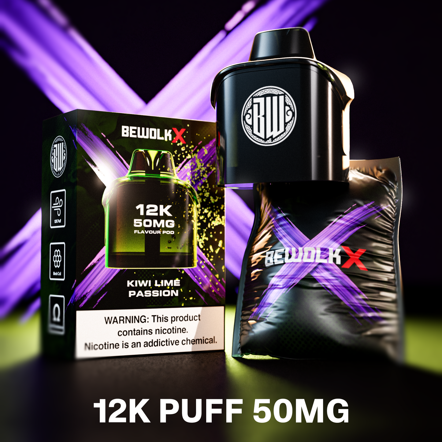 Bewolk - 12k Flavour Pod - Disposable