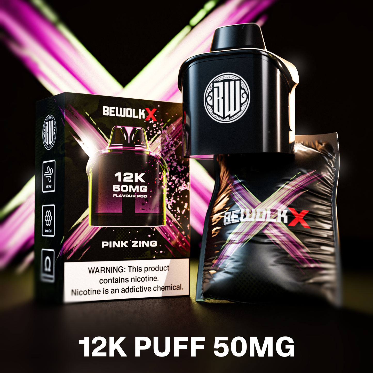 Bewolk - 12k Flavour Pod - Disposable