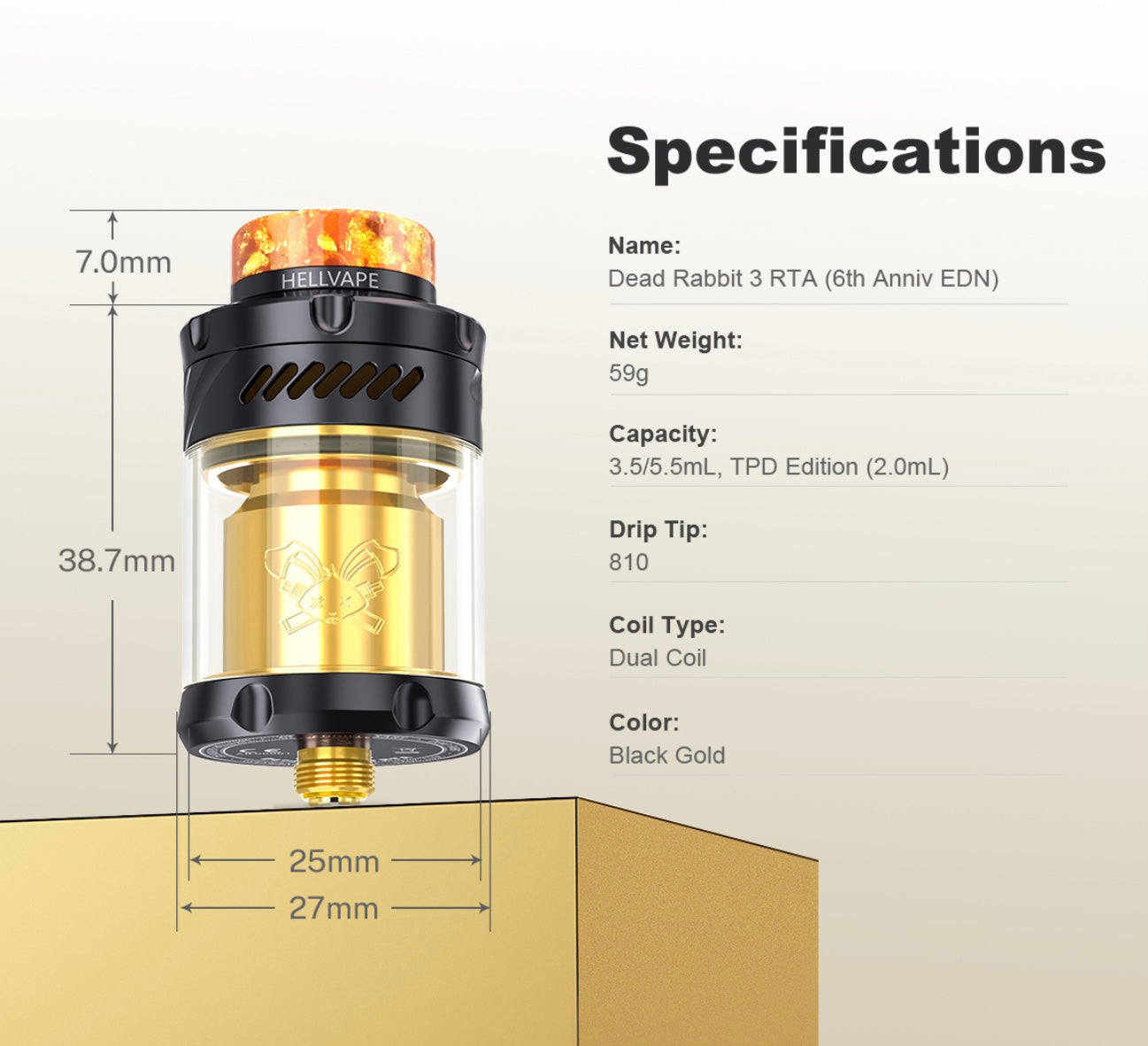 Hellvape - Dead Rabbit V3 RTA 6th Anniversary Edition